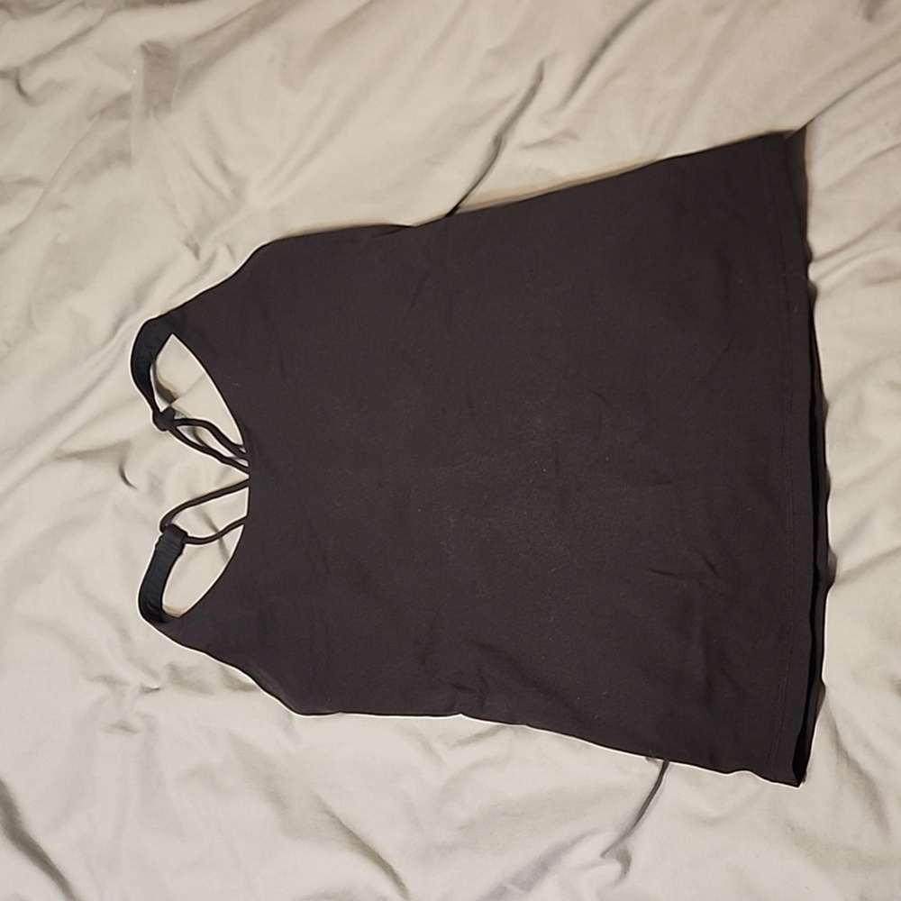 Prana M black strappy yoga top